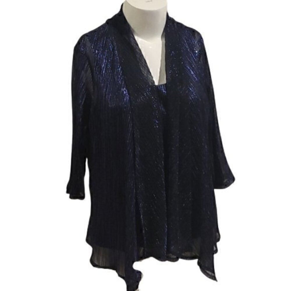 [Dress Barn] Glitter 2 Piece Blouse - Size 2X